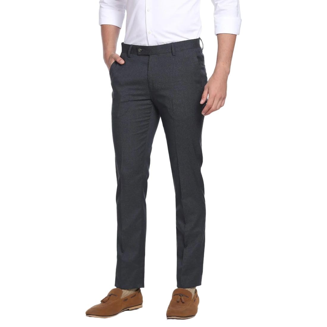 Mens Solid Grey Pants-image-16