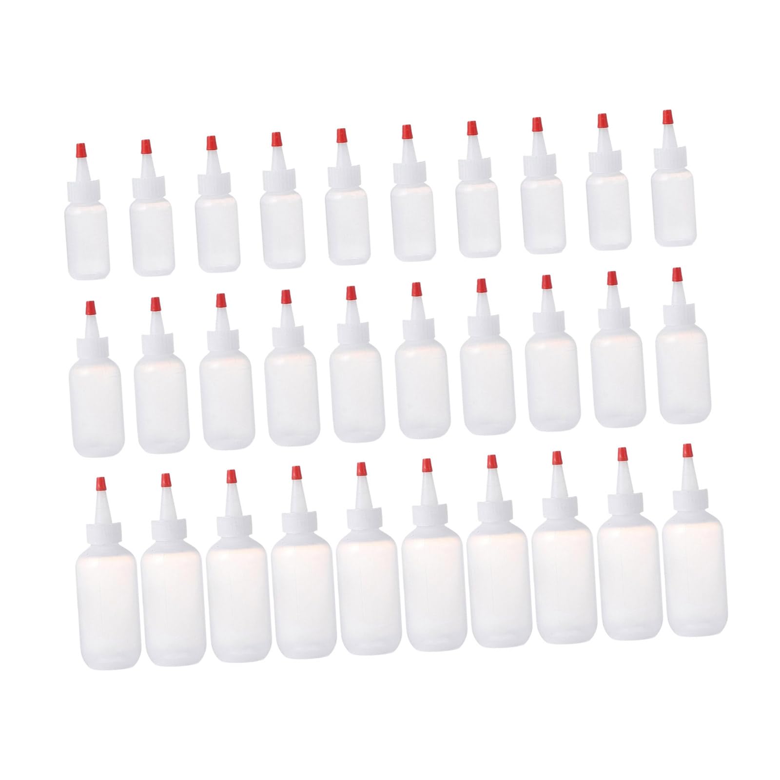 Elnwnnkc 30 Soft LDPE Condiment Containers, Flexible Bottles with Secure Caps for Liquid Control Flexible Bottles with Secure Caps for Liquid Control
