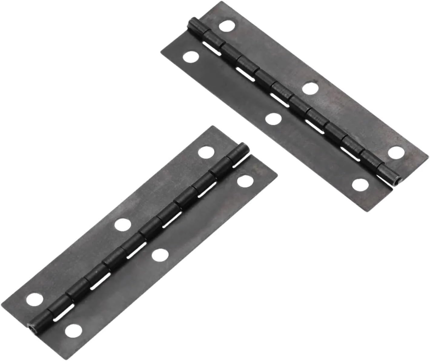 4Pcs 2.95"x0.94" Retro Style Black Iron Decorative Hinges for Wooden Jewelry Box Case Furniture Fittings with Screws 75 * 24mm