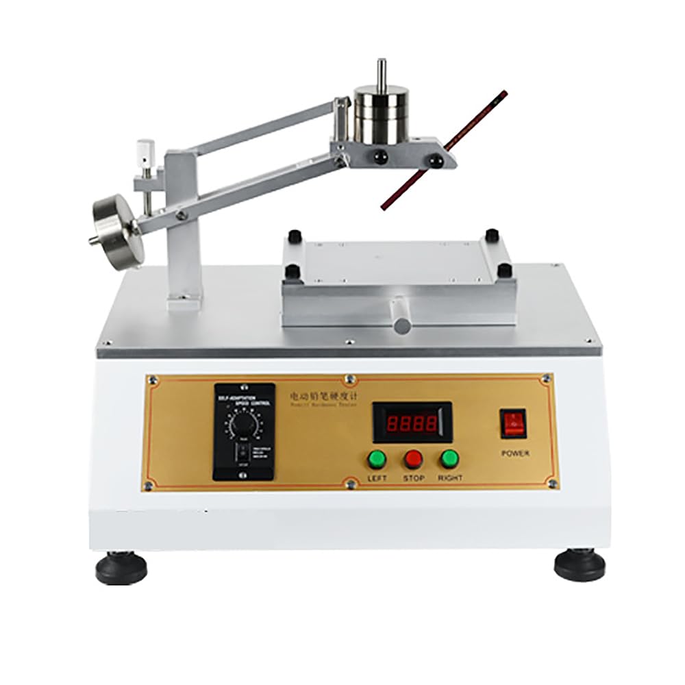 ZMJGLL Electric Pencil Hardness Tester,Coating Hardness Testing Device w/120mm Travel Distance,500/700/1000g Weight Modes Available,0-10 Mm/s Adjustable,for Coating