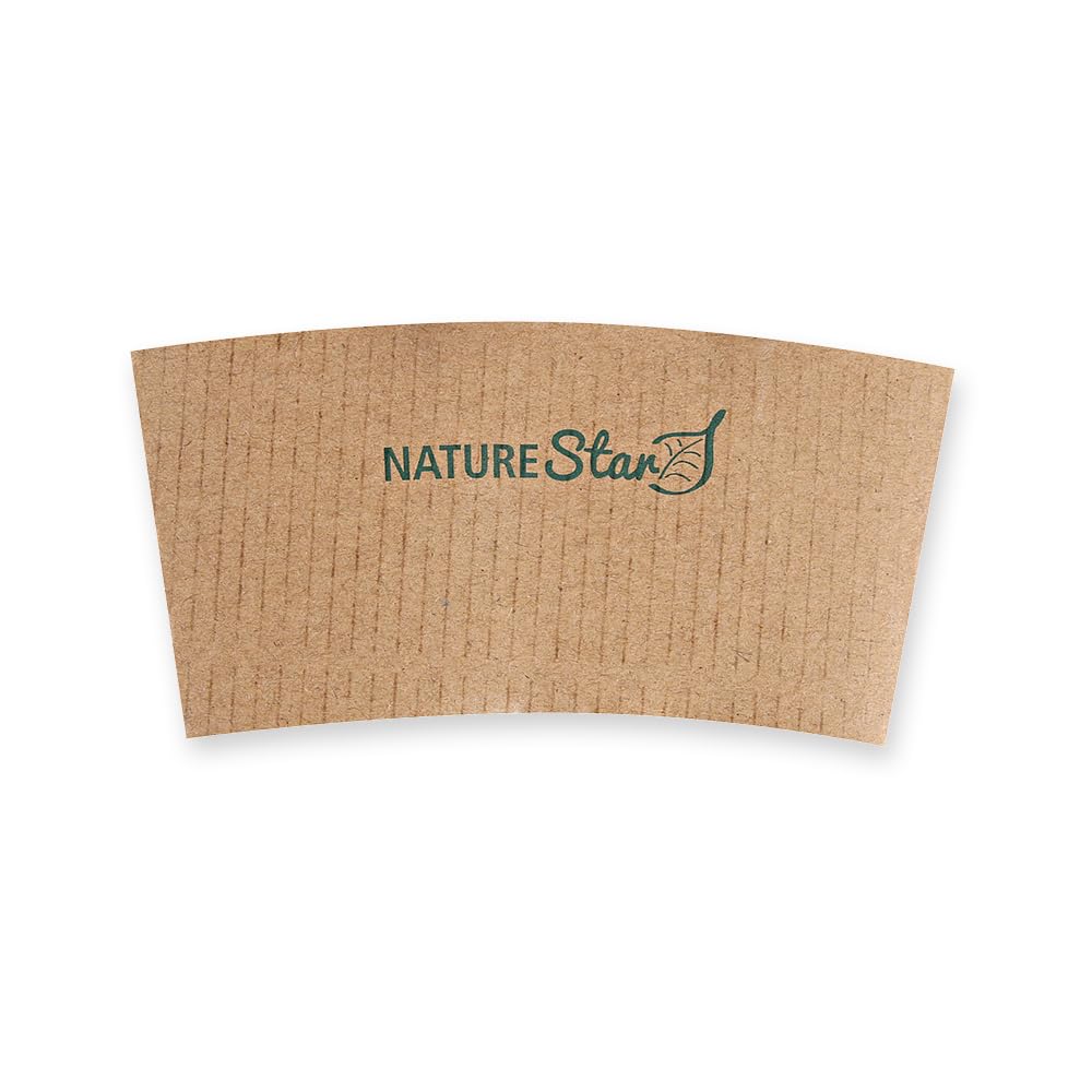 FRANZ MENSCH 1000 Stück NATUREStar Bechermanschette | Pappe, braun, Ø: 9cm, Karton, Bechermanschette, Becher-Jacket aus Pappe