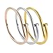 Nail Cuff Bracelet for Women & Men Elegant CZ-Studded Open Design, Stylish Gold Jewelry Gift for Fashionable and Elegant Women and Men (Gold)