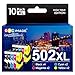 Produktbild GPC IMAGE 502XL Multipack Kompatible für Epson 502 XL 502 502XL für Druckerpatronen Epson WF-2860 WF-2865 WF-2880 WF-2885 XP-5100 XP-5105 XP-5115 XP-5150 XP-5155 WF-2860DWF WF-2865DWF (10er-Pack)