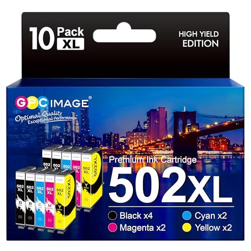 GPC IMAGE 502XL Multipack Kompatible für Epson 502 XL 502 502XL für Druckerpatronen Epson WF-2860 WF-2865 WF-2880 WF-2885 XP-5100 XP-5105 XP-5115 XP-5150 XP-5155 WF-2860DWF WF-2865DWF (10er-Pack)