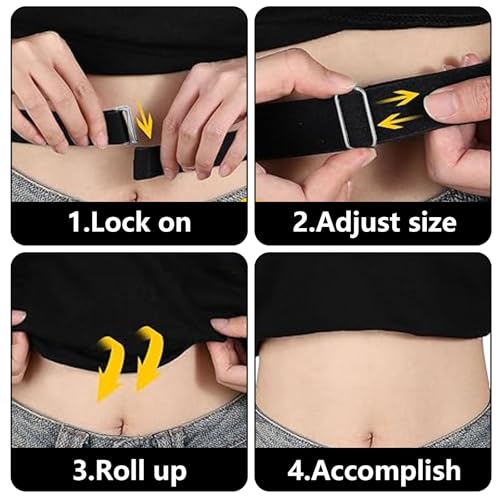 4pcs Crop Tuck Band Women, Adjustable Elastic Sweater Belt for Tucking3