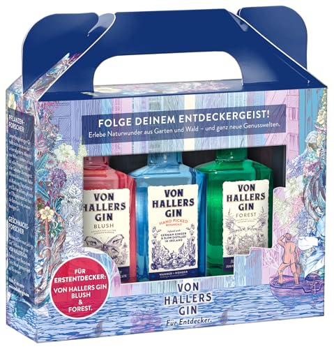 VON HALLERS GIN I Original, Blush & Forest I Dry Gin I ausgewählte Botanicals I TriplePack I 44{53107dad47960cf722b92f1c2b6752f2ed7f564d1e7ef42e26d1fbfdf5f04069} Vol. I 3x 0,05 l VON HALLERS GIN I Original, Blush & Forest I Dry Gin I ausgewählte Botanicals I TriplePack I 44{53107dad47960cf722b92f1c2b6752f2ed7f564d1e7ef42e26d1fbfdf5f04069} Vol. I 3x 0,05 l