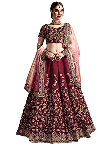 STELLACOUTURE indian ready to wear silk flared bridal lehenga choli
