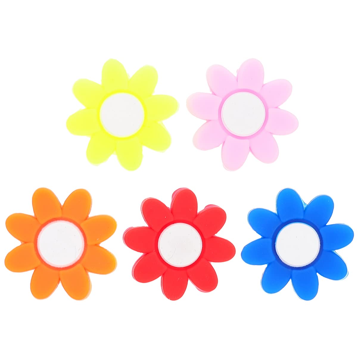 LAPYAPPE 5Pcs Flower Silicone Tennis Racket Dampener Shock Absorption Vibration Control Easy Installation Designs for Comfort Performance