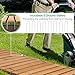 RELIANCER 8' Wooden Garden Pathway,Outdoor Roll Out Cedar Straight Walkway,Patio Path Decorative Garden Boardwalk Walkways,Weather-Resistant Roll Up Beach Wood Road Floor,Wedding Party Pathways