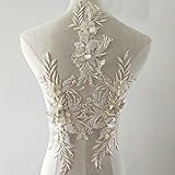 Parche de bordado puede organizar por su cuenta. Las hermosas flores de apliques se pueden hacer en un bonito cuello escote, cinturón de novia, velo de novia. Cualquier tipo de cosas. Apliques para ropa, vestido, sombrero, urdimbre, zapatos, ropa, fundas de cojines, son excelentes flores de tela para manualidades