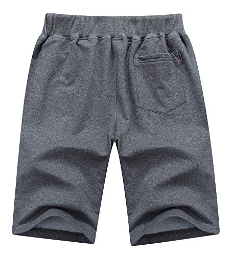 Tansozer Mens Shorts Casual Shorts Short Pants Mens Workout Drawstring Summer Shorts With Elastic Waist And Pockets Grey Xl #TOP1