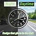 Mandark 2PCS Stick on Dashboard Car Clock, Mini Tiny Luminous Vehicle Air Vent Watchs with Self Adhesive & Clip, Auto Interior Decoration Vent Clocks Accessories, Universal for Most Cars (Black)