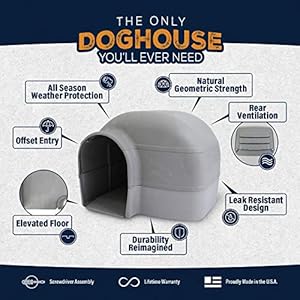 Petmate husky dog house for dogs up to 90 pounds grey made in usa   cucciolini doodles