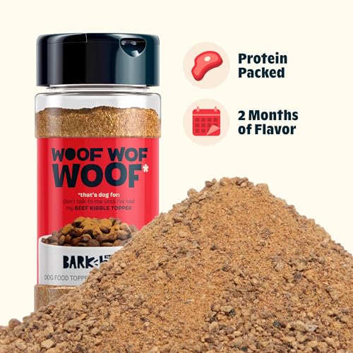 Image of BarkBox Beef Dog Treat Topper High Protein Limited Ingredient Mixer, Rosemary Extract for Large & Small Breeds, Elevate Dog Food Dining, Shake & Pour for Dog Bowls - 4.6 Oz