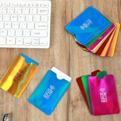 18 Stück RFID Blocker Kartenhülle, Bunte Card Sleeves, EC Karten Schutzhülle, Scheckkartenhülle, Bankkarten Schutzhülle für Damen und Herren – Bild 3