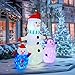 Hourleey 6 FT Christmas Inflatable Snowman Outdoor Decorations, Blow up Snowman Built-in Colorful Rotating LED, Waterproof Christmas Decoration for Yard Garden Lawn Xmas Holiday Decor