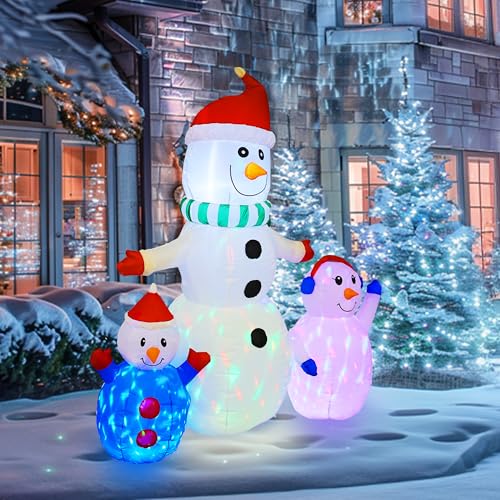 Aufblasbarer Schneemann mit LED-Beleuchtung – 1,8 m – Bild 2