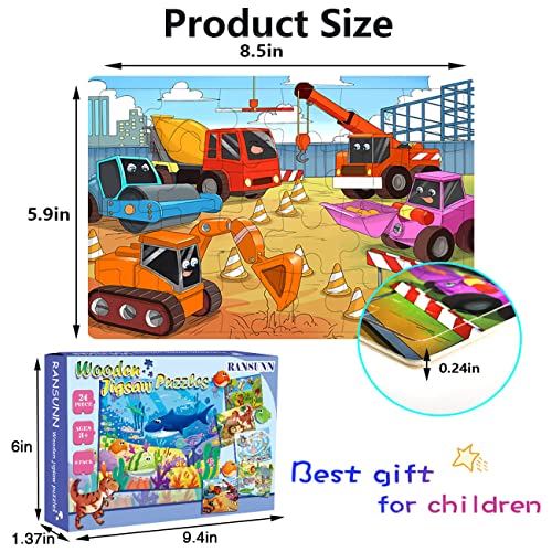 Ransunn WOOD En Puzzles For Toddler Children Learning Educational Puzzles Toys thumb #5