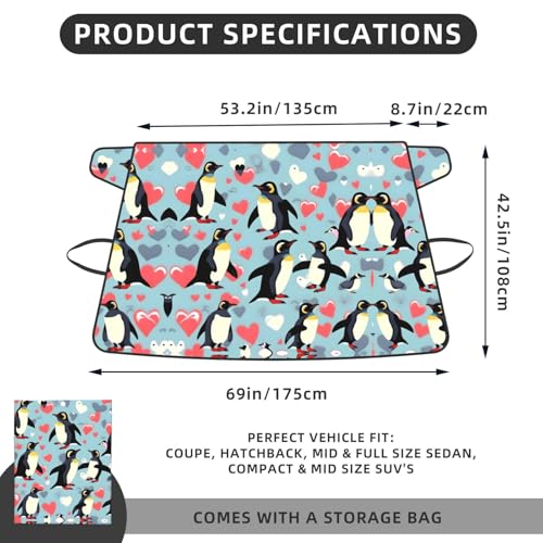 Protector de parabrisas para automóvil fundas protectoras hielo nieve coche 5