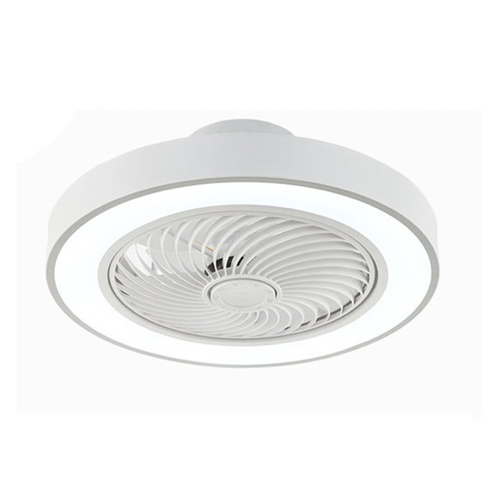 ERETYRET Led Ceiling Lamp Children's Room Bedroom Invisible Fan Lights Circular Restaurant Makaron with Remote Quiet Cooling(1,Dimming)