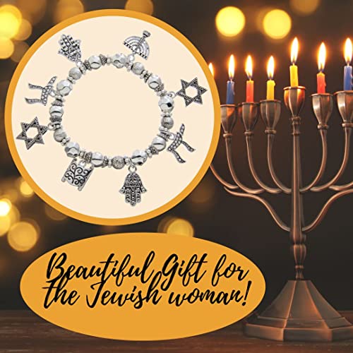 PammyJ Jewish Jewelry Hebrew Charm Stretch Bracelet4