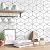 VEELIKE 3D Cube Hexagon Backsplash Tile Peel and Stick 12 Sheets White Wall Tiles Peel and Stick Waterproof Back Splash Stick on Tiles for Kitchen Bathroom Self Adhesive Ceramic Tile Sticker 12''x12''