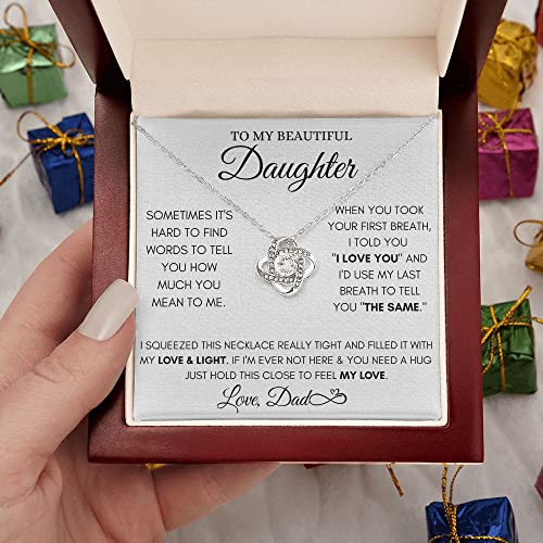 Gift For Daughter From Dad, Daughter Father Necklace, Daughter Gift From Dad, Father Daughter Gifts, Graduation Christmas Birthday Gifts For Daughter, To My Daughter3