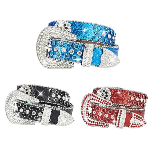 Rhinestones Sequined Belt For Adult Teens Street Wear Waistband For Pants Blingbling Waiststrap Rockers Waist Ornament4