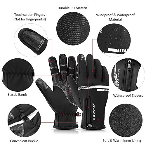 Luvas de Ciclismo, Romacci Luvas de bicicleta de inverno, masculino, feminino, touchscreen, biciclet