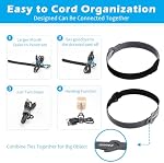 108pcs Câblodistribution réutilisable: Straps Tidy up Câblés, Plus de Mess, Long-Lasting, Strengthly Sticking, Multi-Purpose, Crochet réglable et Loop Wire Organizers pour la maison et le bureau