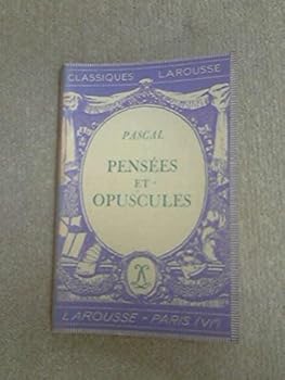 Paperback Pensees et Opuscules Book