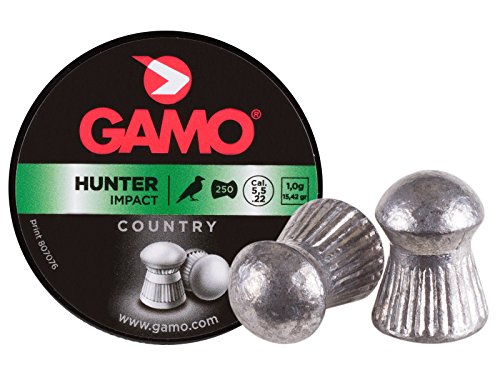 GAMO Round Nose .22 Caliber Hunter Pellets (Tin of 250)