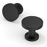 Talentedeco 10 Pack Matte Black Kitchen Cabinet Knobs 1-1/5 Inch(30mm) Cabinet Pulls Drawer Knobs Cabinet Hardware Zinc Knobs for Drawers