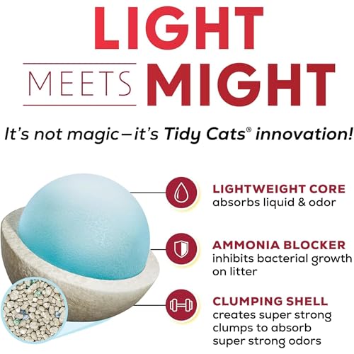 Image of Purina Tidy Cats Light Weight, Low Dust, Clumping Cat Litter, Lightweight 24 /7 Performance Multi Cat Litter - 17 lb. Box