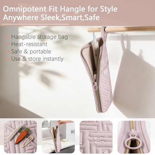 Organizador de herramientas para cabello resistente al calor rosa miniatura 3