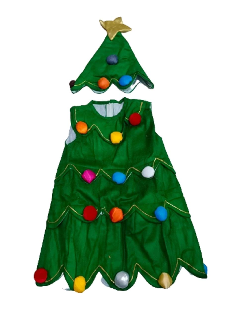 Kkalakriti Christmas Tree Xmas Festival Theme Santa Fancy Dress Costume For Kids|Events and Theme Parties (3-5 yrs) (B09K3ZS4GF) Amazon Price History, Amazon Price Tracker