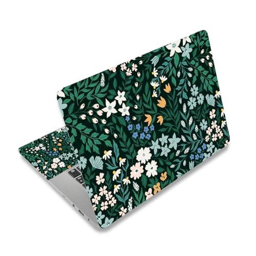 ARTSO Laptop Skin Sticker Cover Decal, 12 13 13.3 14 15 15.4 15.6 inch Laptop Notebook Vinyl Skin Sticker Cover Art Protector, Green Flower Plants