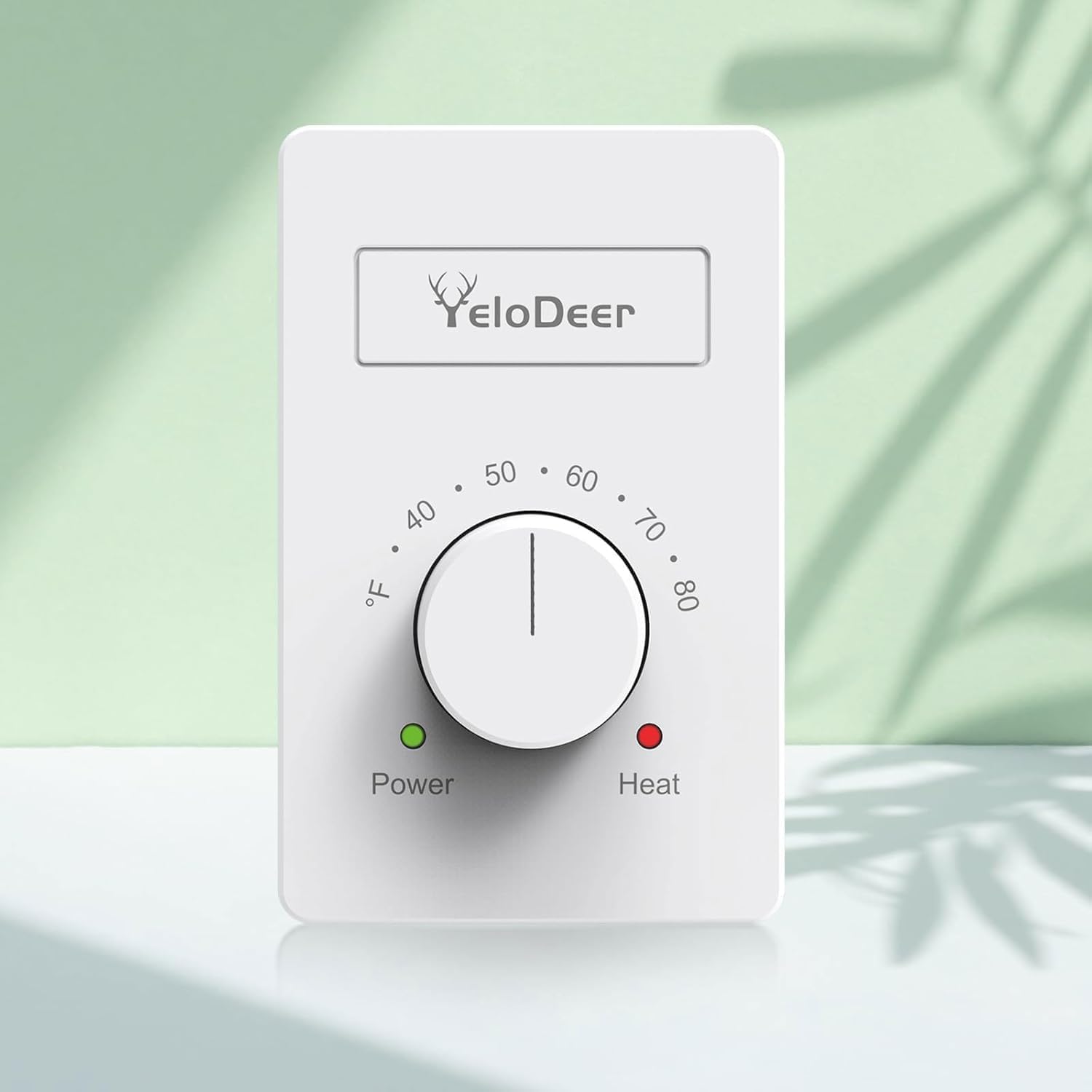 2 Pcs YeloDeer Dual Voltage (110V-265V) 4-Wire Manual Electric Baseboard Heater Thermostat for Home