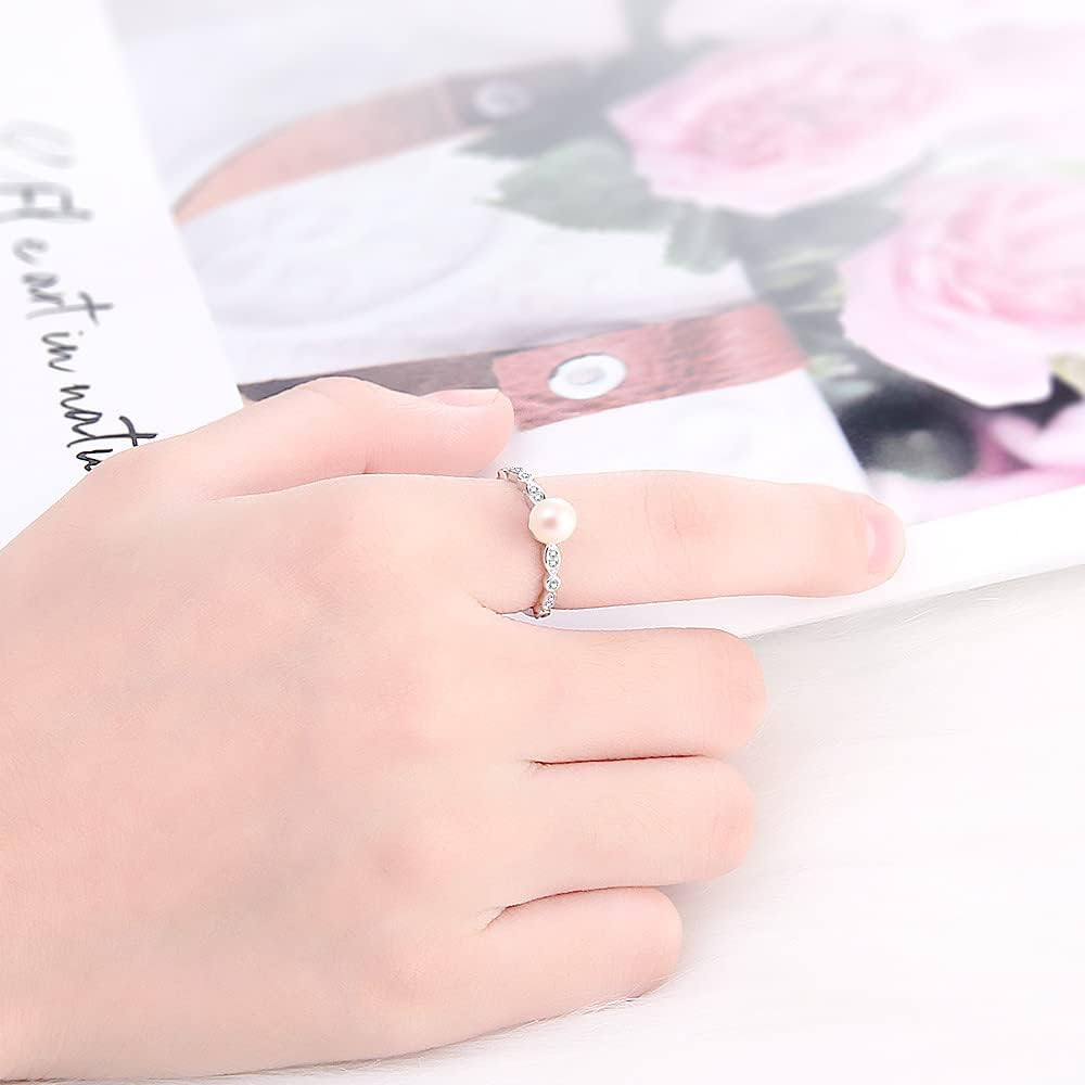 925 Sterling Silver CZ Antique Rings for Pearl Jewelry Making, Design Ring Fittings/Settings/Mountings for Women - Image 6