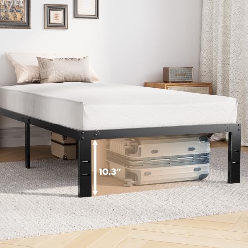Image of OLIXIS King Bed Frame, Heavy Duty Sturdy 12 Inch Metal Platform Bed with Storage Space, Enhanced Stability & Noise-Free, No Box Spring Needed, Easy Assembly