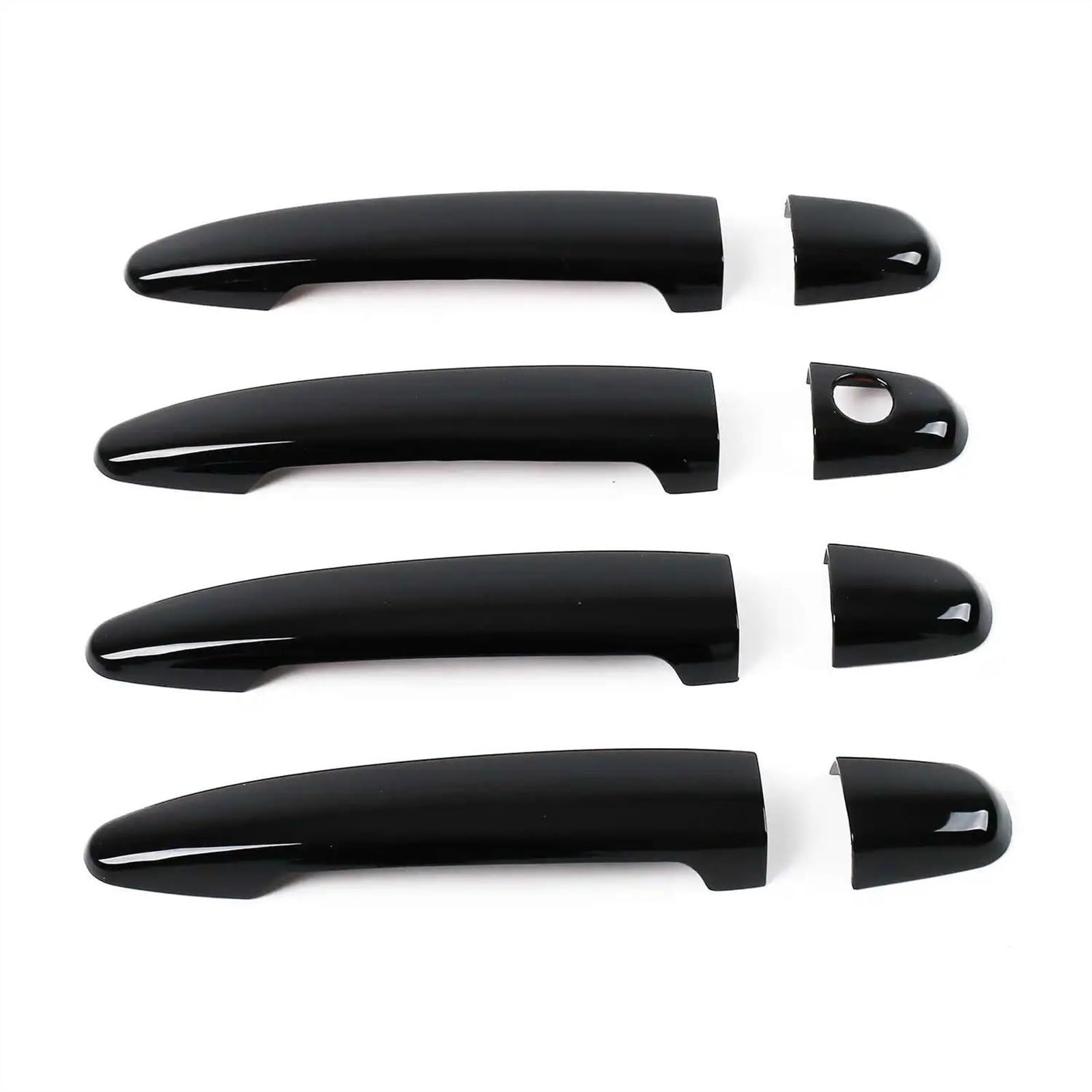 Noheeu Glossy Black A Abs Chrome Carbon Fiber Black Door Handle Cover Trim Sticker For Toyota For Camry Xv40 2006-2011 Car Accessories(Glossy Black A)