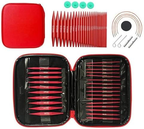 Knitting Needles Removable Ebony Crochet Hooks Needles Handmade Crafts Comfortable Grip for DIY Scarves Gloves(Style 1) - 1