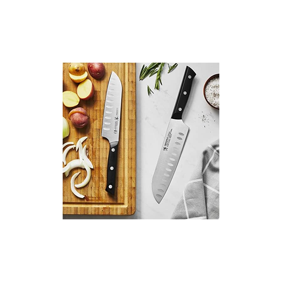 HENCKELS Dynamic Razor-Sharp 2-pc Knife Set, Santoku Knife 5.5 Inch, Santoku Knife 7 Inch, German Engineered Informed by 100+ Years of Mastery, Stainless Steel