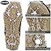 Crampons Upgraded 19 Spikes Ice Snow Grips Traction Cleats System Safe Protect for Walking, Jogging, or Hiking on Snow and Ice (Medium)