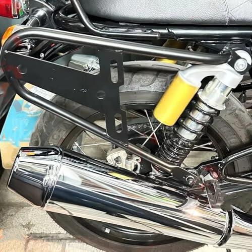 Sac de selle sécurisé sur Interceptor 650 grâce au support gauche