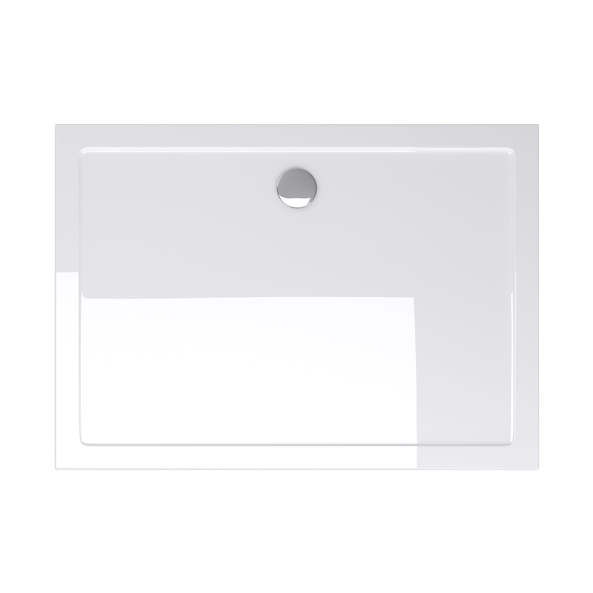 doporro Bac à Douche Rectangulaire 100x160x4cm Receveur de Douche | Acrylique, Blanc, Faro2
