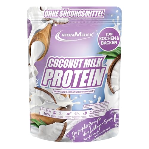 IronMaxx Coconut Milk Protein - 500g Beutel | Proteinpulver für Kochen & Backen im Kokosmilch-Style | Hoher Proteingehalt & ohne Zuckerzusatz