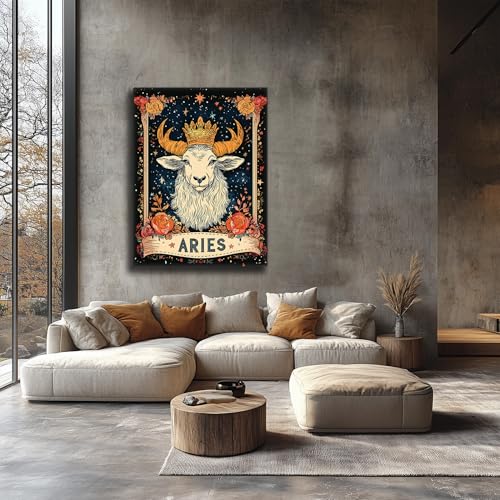 Cadeau theme leadership poster constellation Belier retro unique
