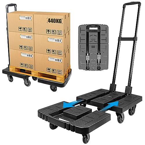 Carretilla de Mano Plegable, Resistente al Desgaste, sin Ruido, rotación de 360 ° 7...