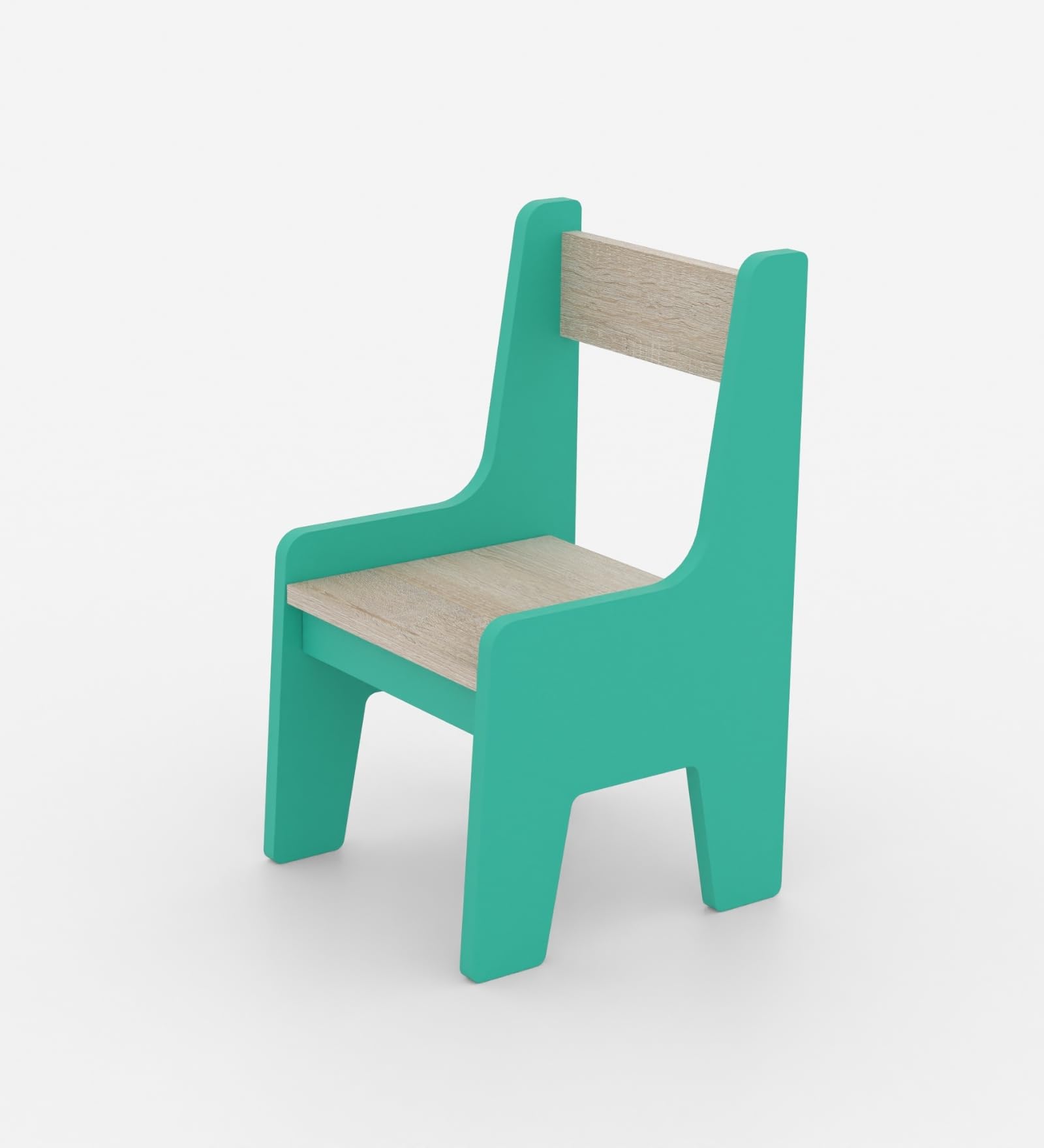 Boingg Topolino Engineered Wood Modern Toddler Activity Chair for Kids | Teal | Compact Size | Sturdy & Ergonomic Design with Backrest | Age 2–6 Years | 50 kg Capacity-image-42